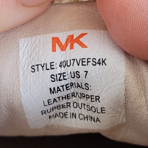 Vintage Michael Kors Leather Upper Gold Snake print speakers size 7M - Picture 12 of 12